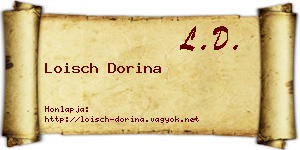 Loisch Dorina névjegykártya